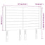 sengegavl med LED-lys 147x16x118/128 cm fløjl sort