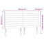 sengegavl med LED-lys 183x16x118/128 cm fløjl sort
