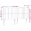 sengegavl med LED-lys 163x16x118/128 cm stof sort