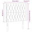 sengegavl med LED-lys 93x16x118/128 cm stof blå