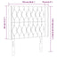sengegavl med LED-lys 103x16x118/128 cm stof mørkegrå