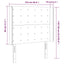 sengegavl med LED-lys 103x16x118/128 cm stof gråbrun