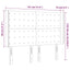 sengegavl med LED-lys 147x16x118/128 cm fløjl lyserød
