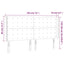 sengegavl med LED-lys 183x16x118/128 cm fløjl mørkegrøn