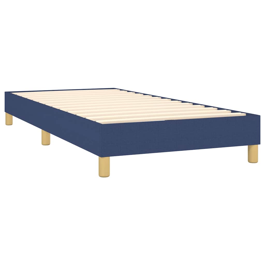 kontinentalseng med madras 90x200 cm stof blå