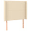 kontinentalseng med madras 90x200 cm stof cremefarvet