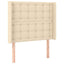 kontinentalseng med madras 90x200 cm stof cremefarvet