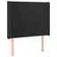 kontinentalseng med LED-lys 80x200 cm velour sort