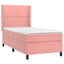 kontinentalseng med LED-lys 80x200 cm velour pink
