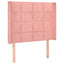 kontinentalseng med LED-lys 80x200 cm velour pink