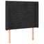 kontinentalseng med LED-lys 80x200 cm velour sort
