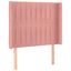 kontinentalseng med LED-lys 80x200 cm velour pink