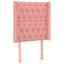 kontinentalseng med LED-lys 80x200 cm velour pink
