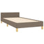 sengeramme uden madras 90x190 cm stof gråbrun