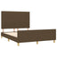 sengeramme uden madras 140x190 cm stof mørkebrun