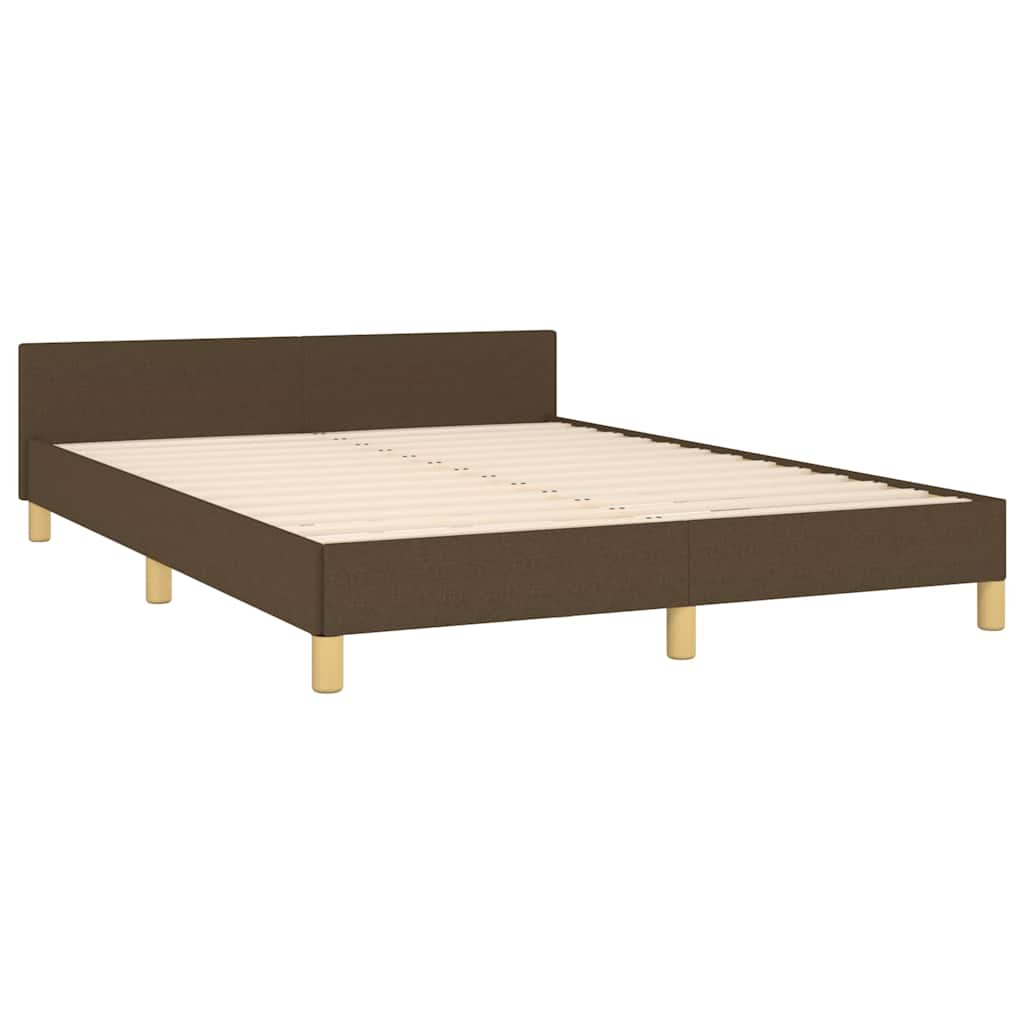 sengeramme uden madras 140x190 cm stof mørkebrun