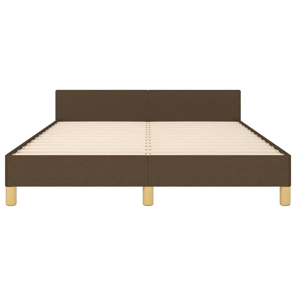 sengeramme uden madras 140x190 cm stof mørkebrun