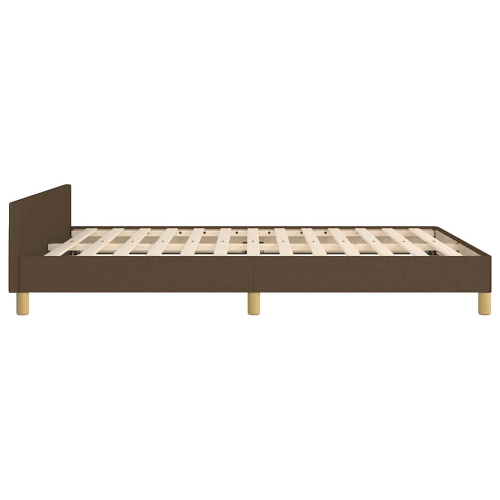 sengeramme uden madras 140x190 cm stof mørkebrun