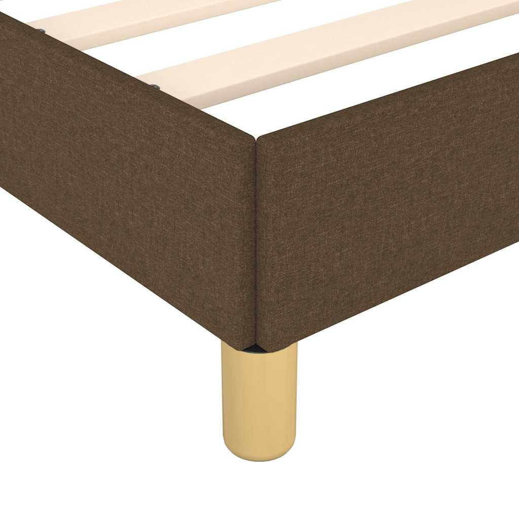 sengeramme uden madras 140x190 cm stof mørkebrun