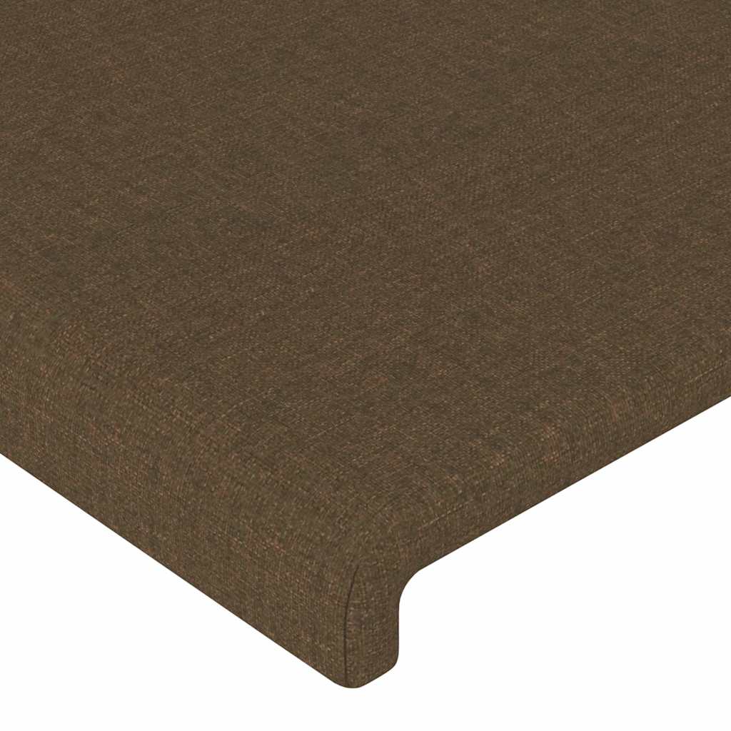 sengeramme uden madras 140x190 cm stof mørkebrun