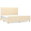 sengeramme uden madras 180x200 cm stof cremefarvet