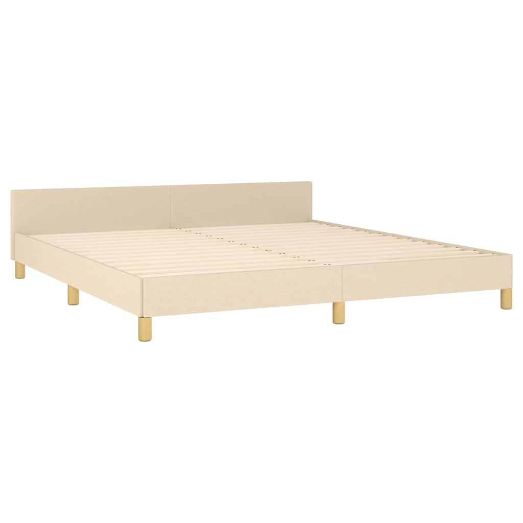 sengeramme uden madras 180x200 cm stof cremefarvet
