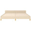 sengeramme uden madras 180x200 cm stof cremefarvet