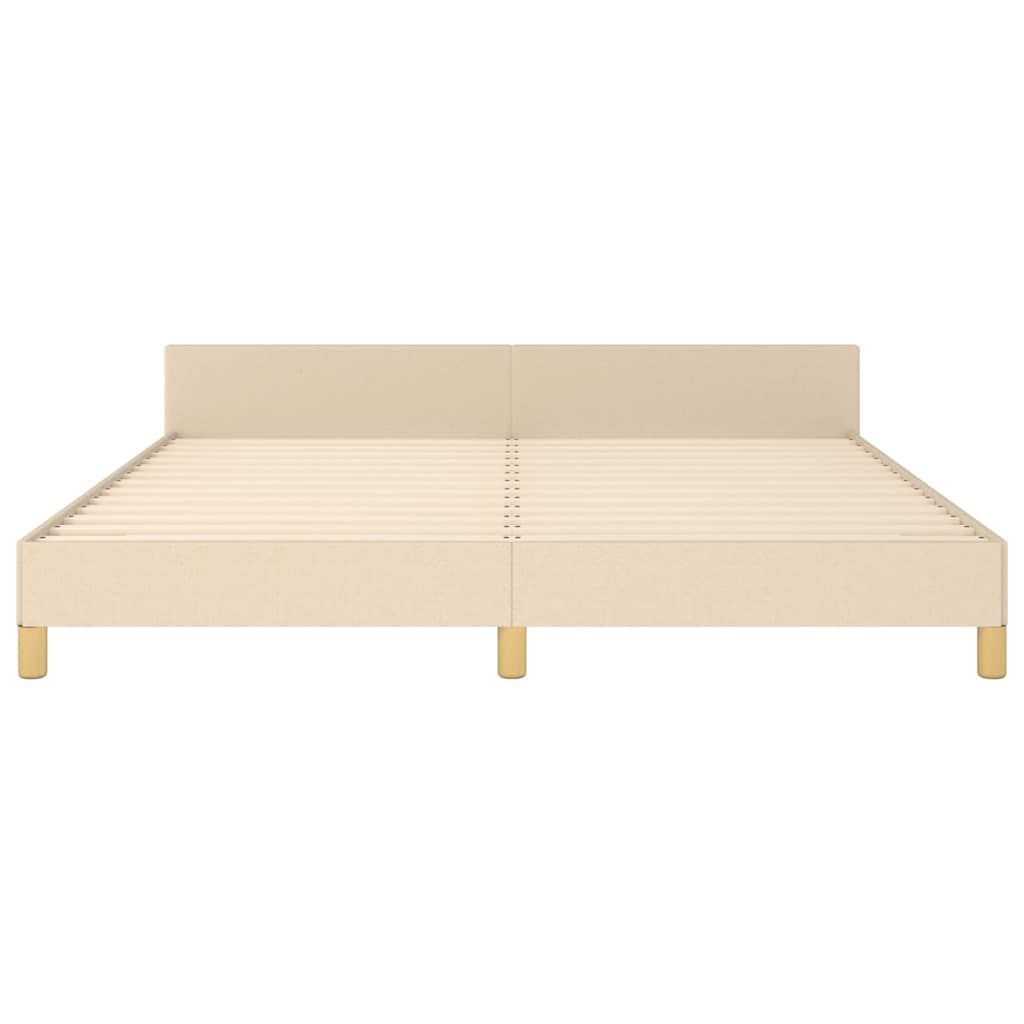 sengeramme uden madras 180x200 cm stof cremefarvet