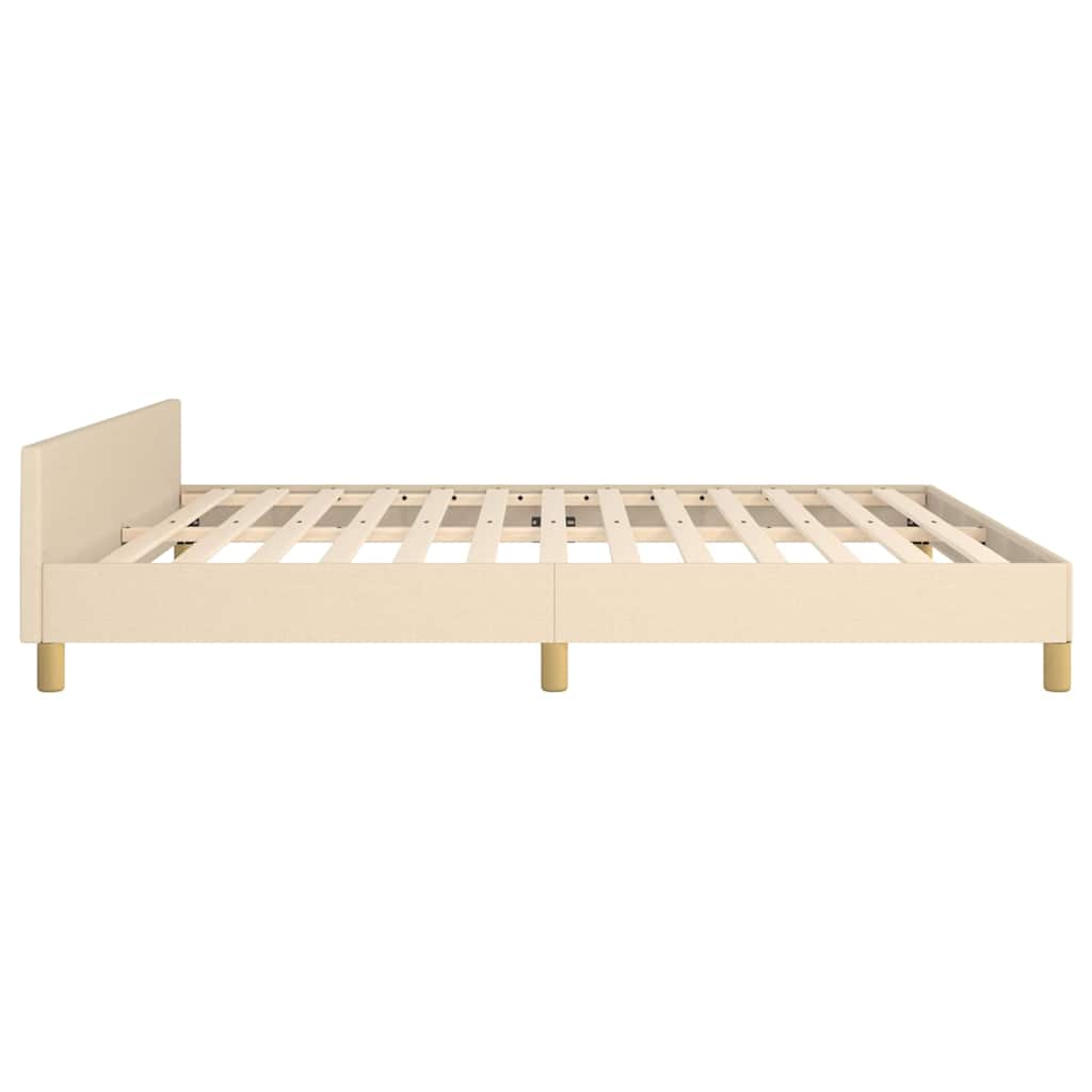 sengeramme uden madras 180x200 cm stof cremefarvet