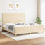 sengeramme uden madras 180x200 cm stof cremefarvet
