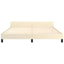 sengeramme med sengegavl 180x200 cm kunstlæder cremefarvet