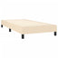 kontinentalseng med madras 90x190 cm stof cremefarvet