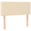 kontinentalseng med madras 90x190 cm stof cremefarvet