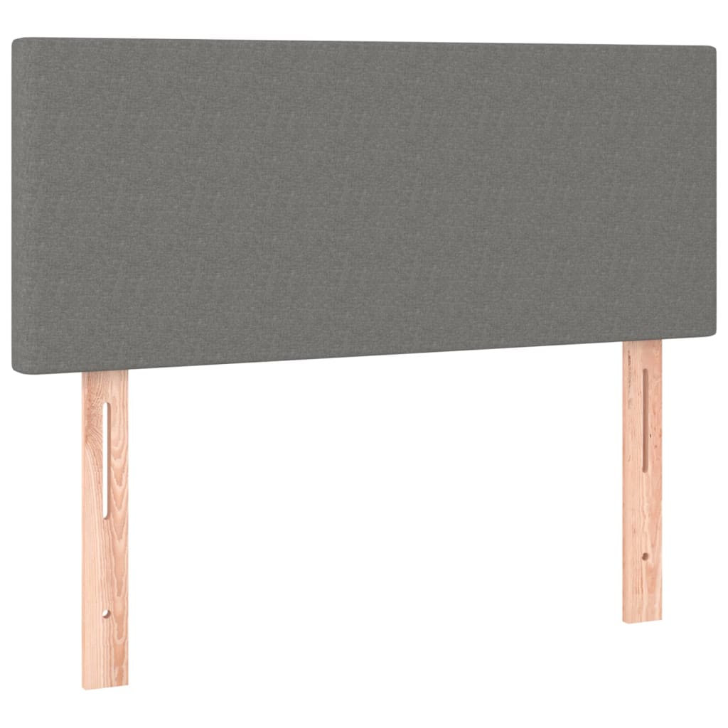 kontinentalseng med madras 90x200 cm stof mørkegrå