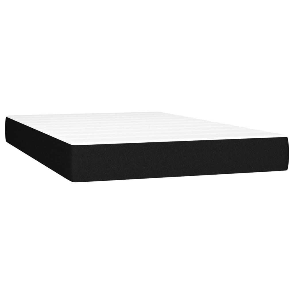 kontinentalseng med madras 120x200 cm stof sort