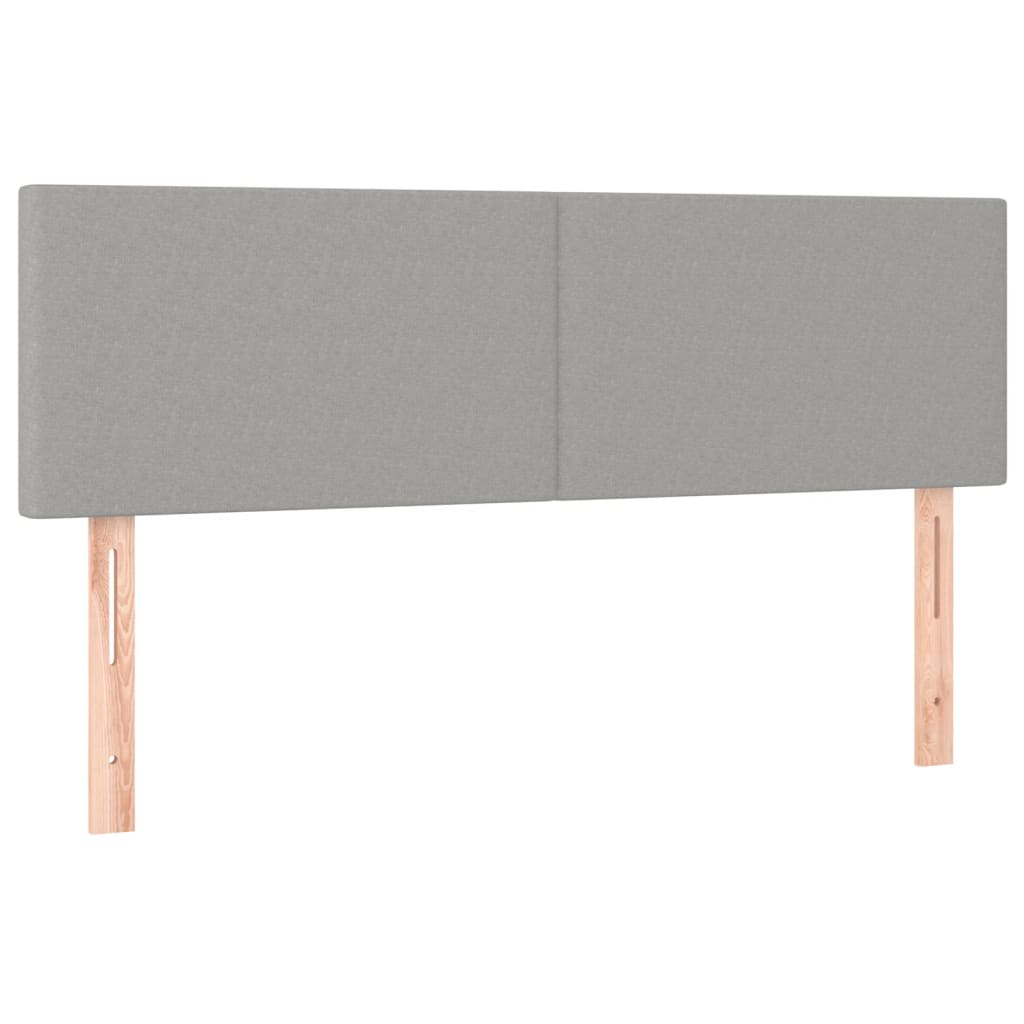 kontinentalseng med madras 140x190 cm stof lysegrå