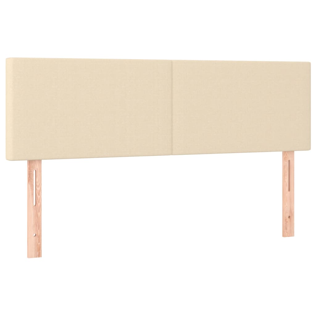 kontinentalseng med madras 140x190 cm stof cremefarvet
