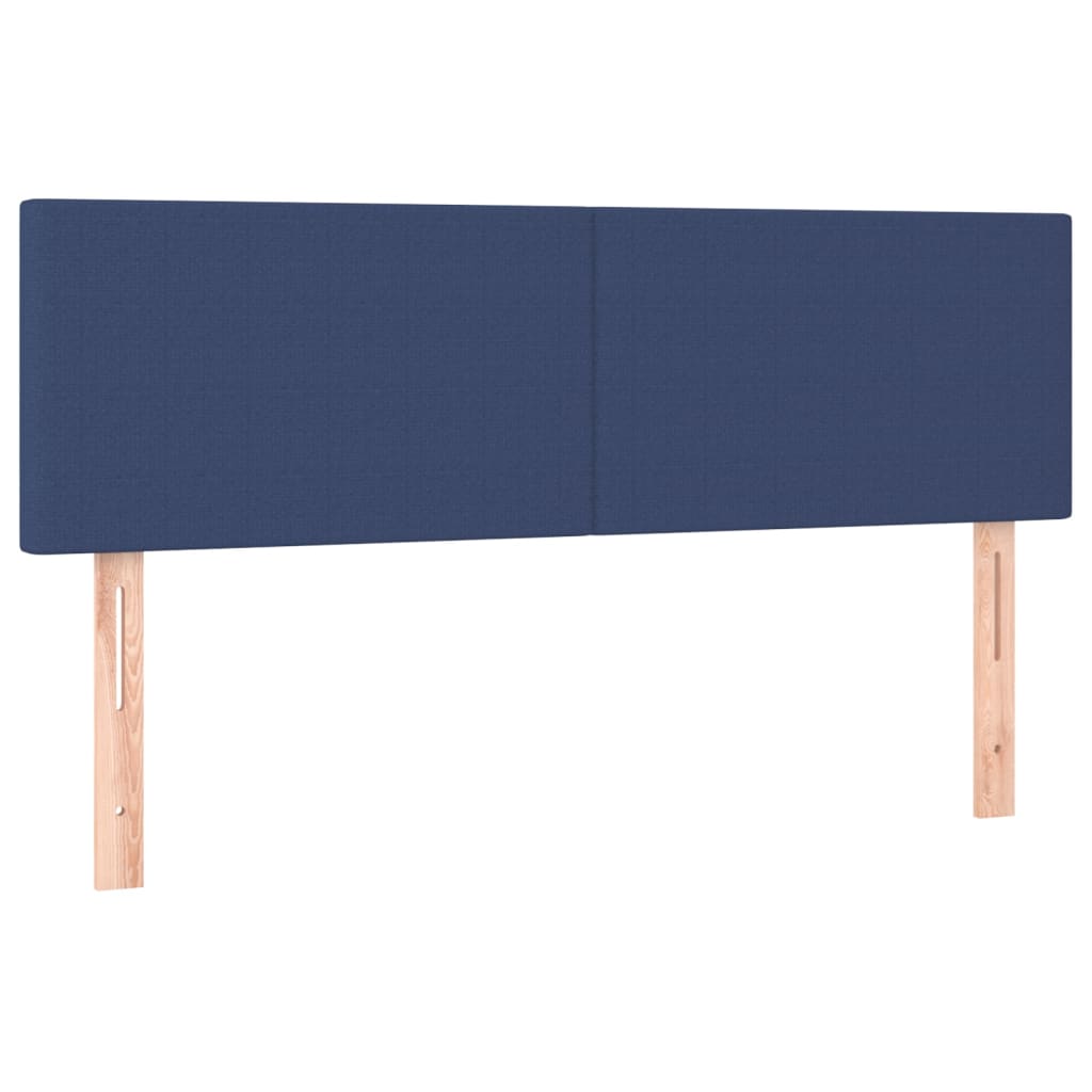 kontinentalseng med madras 140x190 cm stof blå