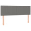 kontinentalseng med madras 140x200 cm stof mørkegrå