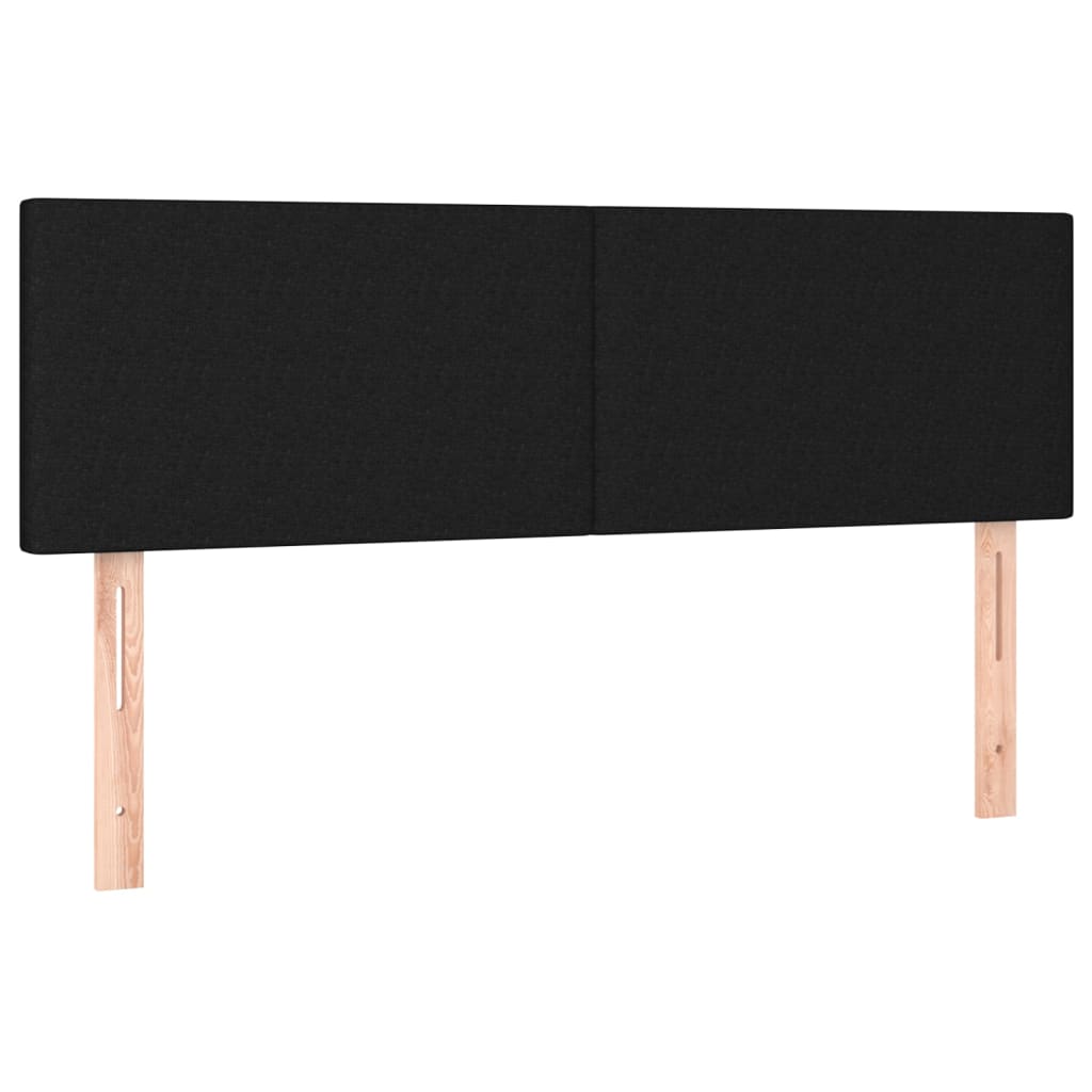 kontinentalseng med madras 140x200 cm stof sort