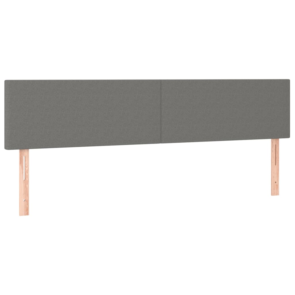 kontinentalseng med madras 160x200 cm stof mørkegrå