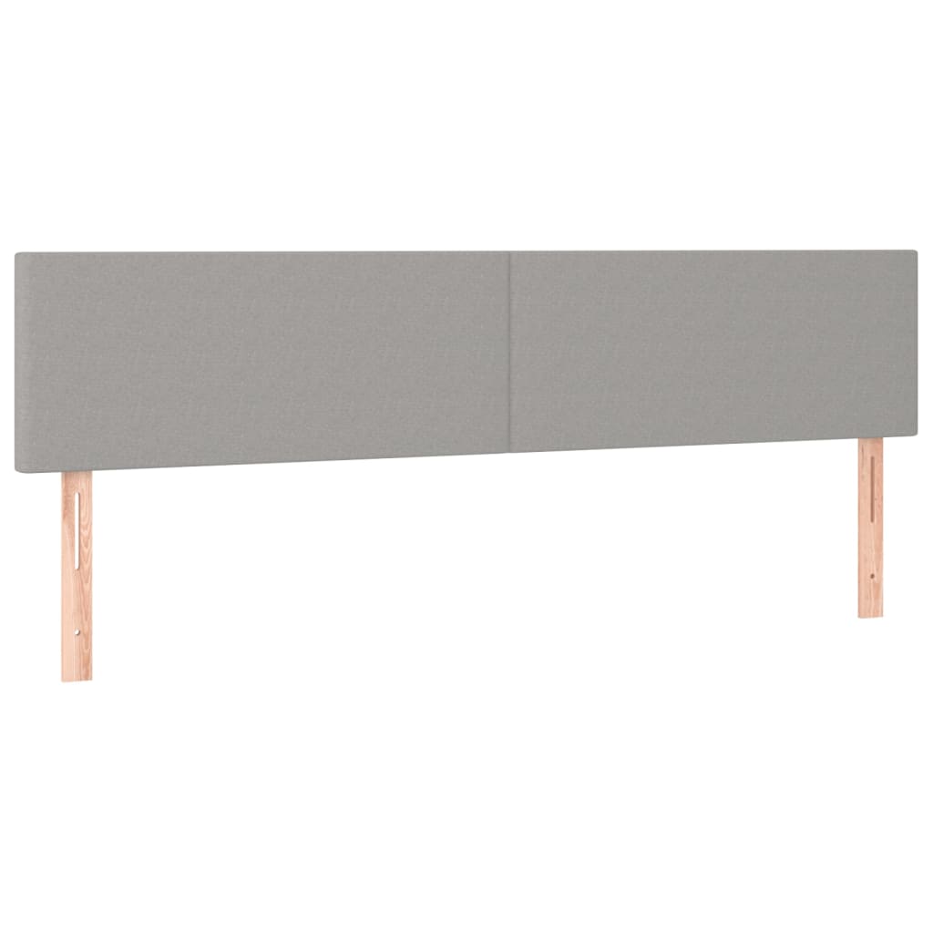 kontinentalseng med madras 200x200 cm stof lysegrå