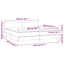 kontinentalseng med madras 200x200 cm stof cremefarvet