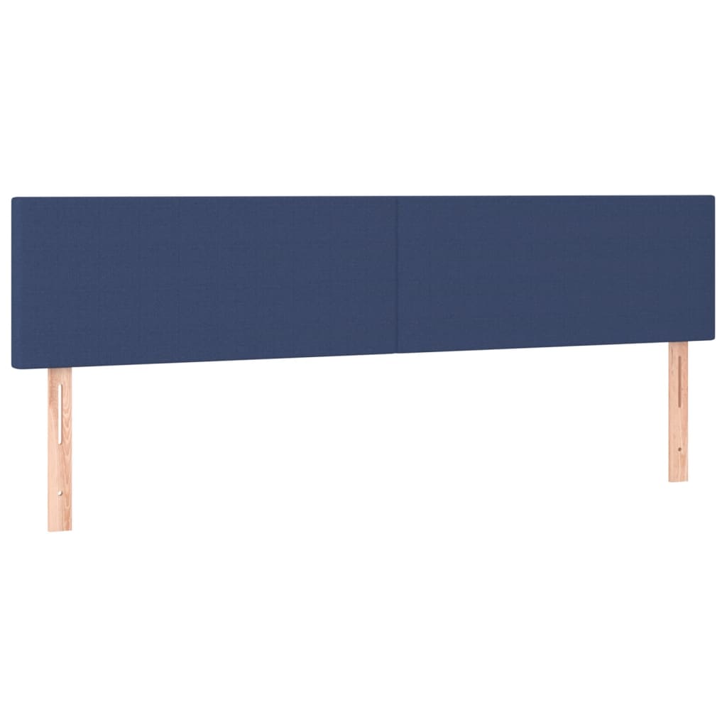 kontinentalseng med madras 200x200 cm stof blå