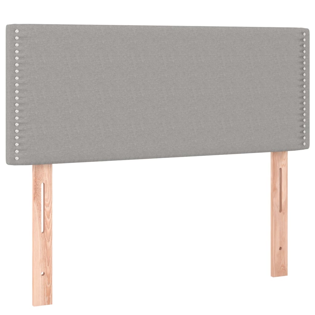 kontinentalseng med madras 100x200 cm stof lysegrå