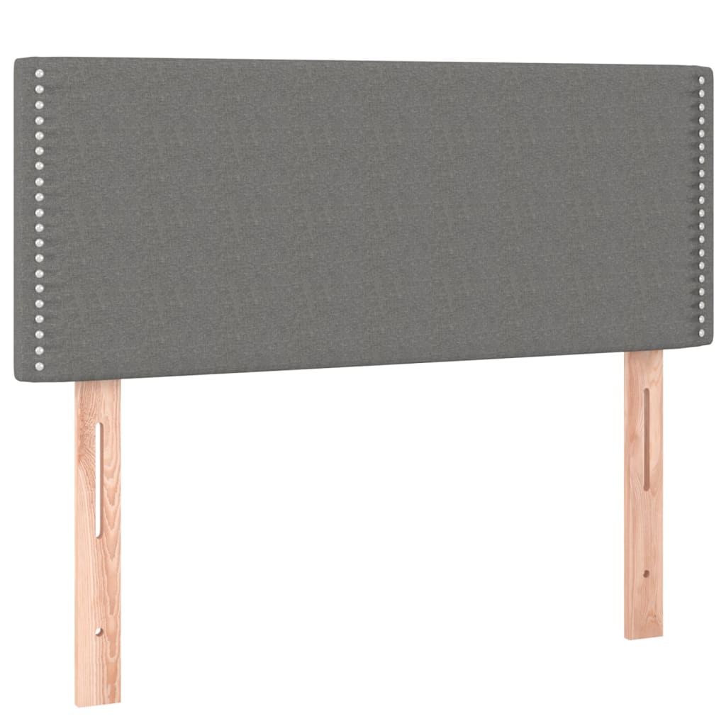 kontinentalseng med madras 100x200 cm stof mørkegrå
