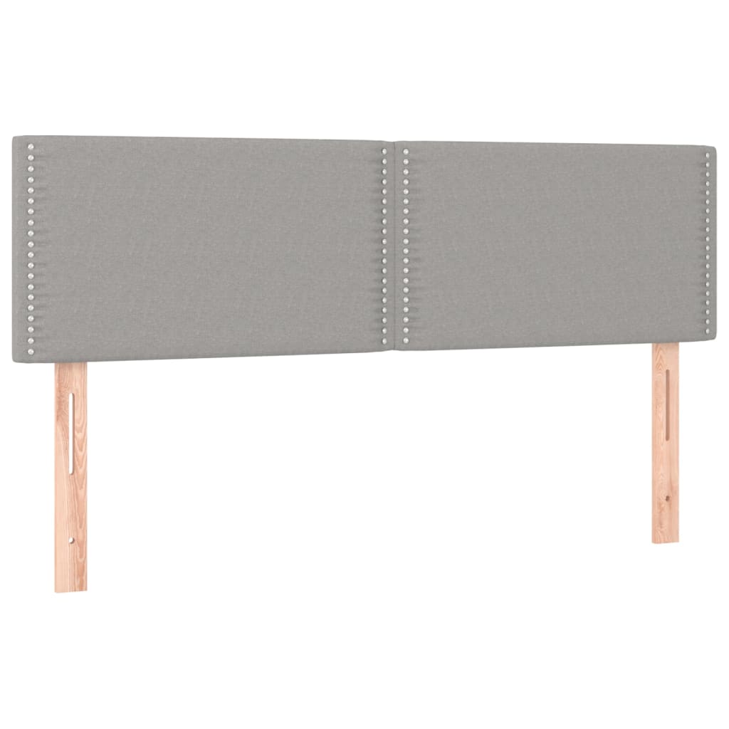 kontinentalseng med madras 140x190 cm stof lysegrå