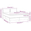 kontinentalseng med madras 140x190 cm stof mørkegrå