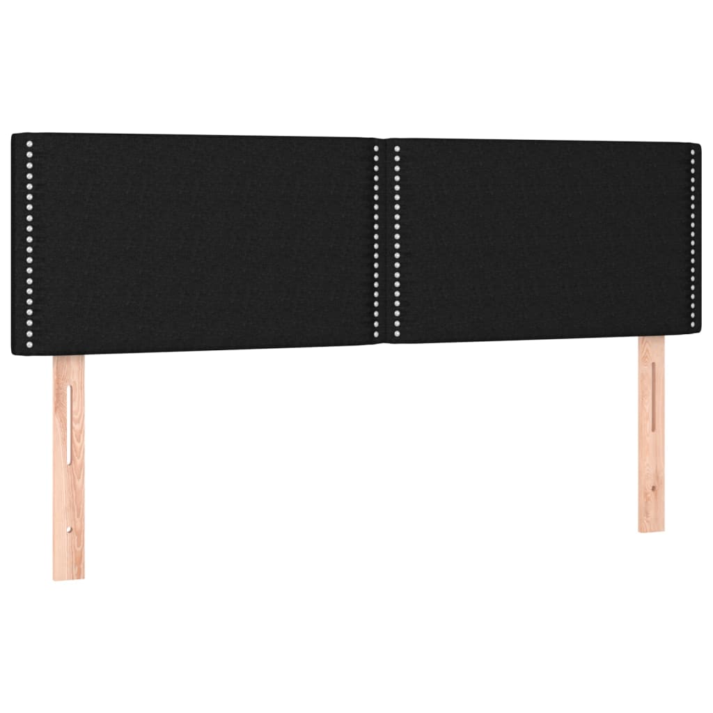 kontinentalseng med madras 140x190 cm stof sort