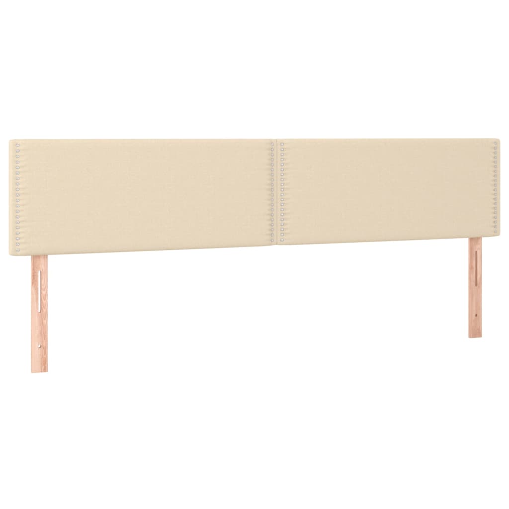kontinentalseng med madras 180x200 cm stof cremefarvet